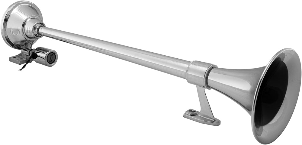 VIXEN HORNS VXO8350/11642 DUAL TRUMPET TRAIN AIR HORN CHROME PLATED WITH 5 GALLON TANK AND 200 PSI COMPRESSOR image 1