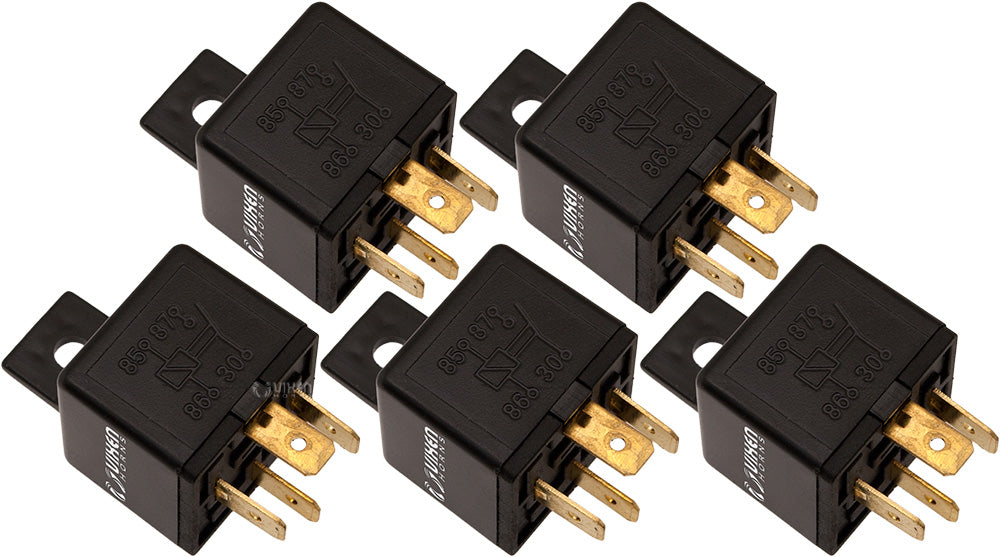 VIXEN HORNS VXA7449-5 4-PIN UNIVERSAL RELAY 12V/40A (5 PACK) image 0