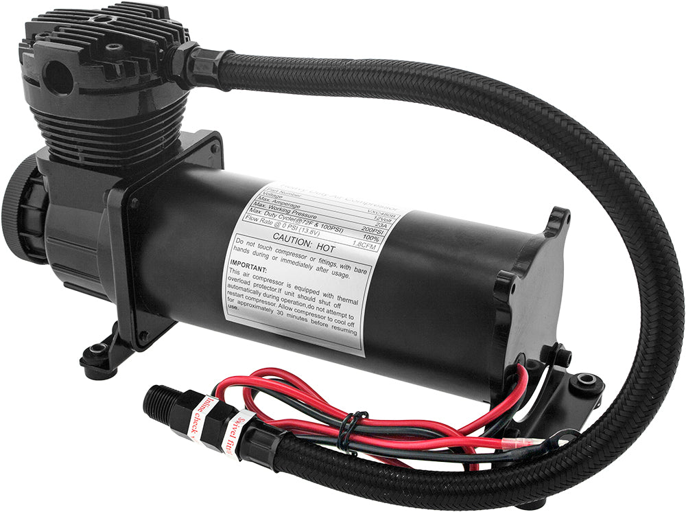 VIXEN HORNS VXO4830AB/1264B SINGLE TRUMPET TRAIN AIR HORN BLACK WITH 3 GALLON ALUMINUM TANK AND 200 PSI COMPRESSOR image 4