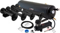 VIXEN HORNS VXO8330B/4124XB QUAD TRUMPET TRAIN AIR HORN BLACK WITH 3 GALLON TANK AND 200 PSI COMPRESSOR image 0