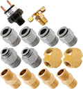 VIXEN AIR VXK3832 SET OF FITTINGS FOR FOUR 3/8" NPT AIR VALVES USING 3/8" AND 1/4" OD AIR LINES, PRESSURE SWITCH INCLUDED image 0