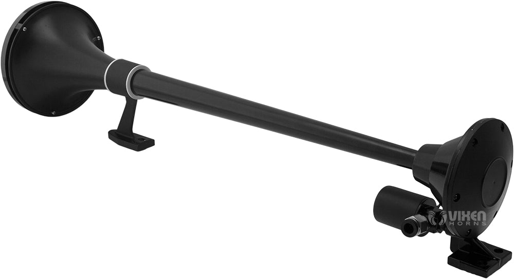 VIXEN HORNS VXO4830AB/1168B SINGLE TRUMPET TRAIN AIR HORN BLACK WITH 3 GALLON ALUMINUM TANK AND 200 PSI COMPRESSOR image 2