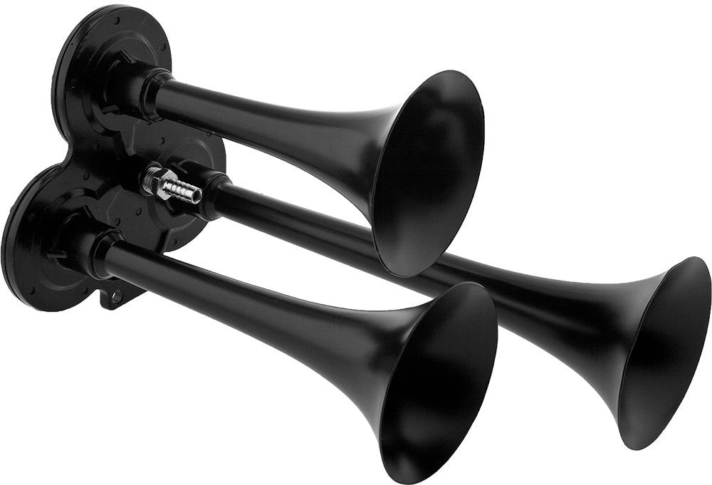 VIXEN HORNS VXH2411DB TRIPLE TRUMPET TRAIN AIR HORN KIT BLACK image 1