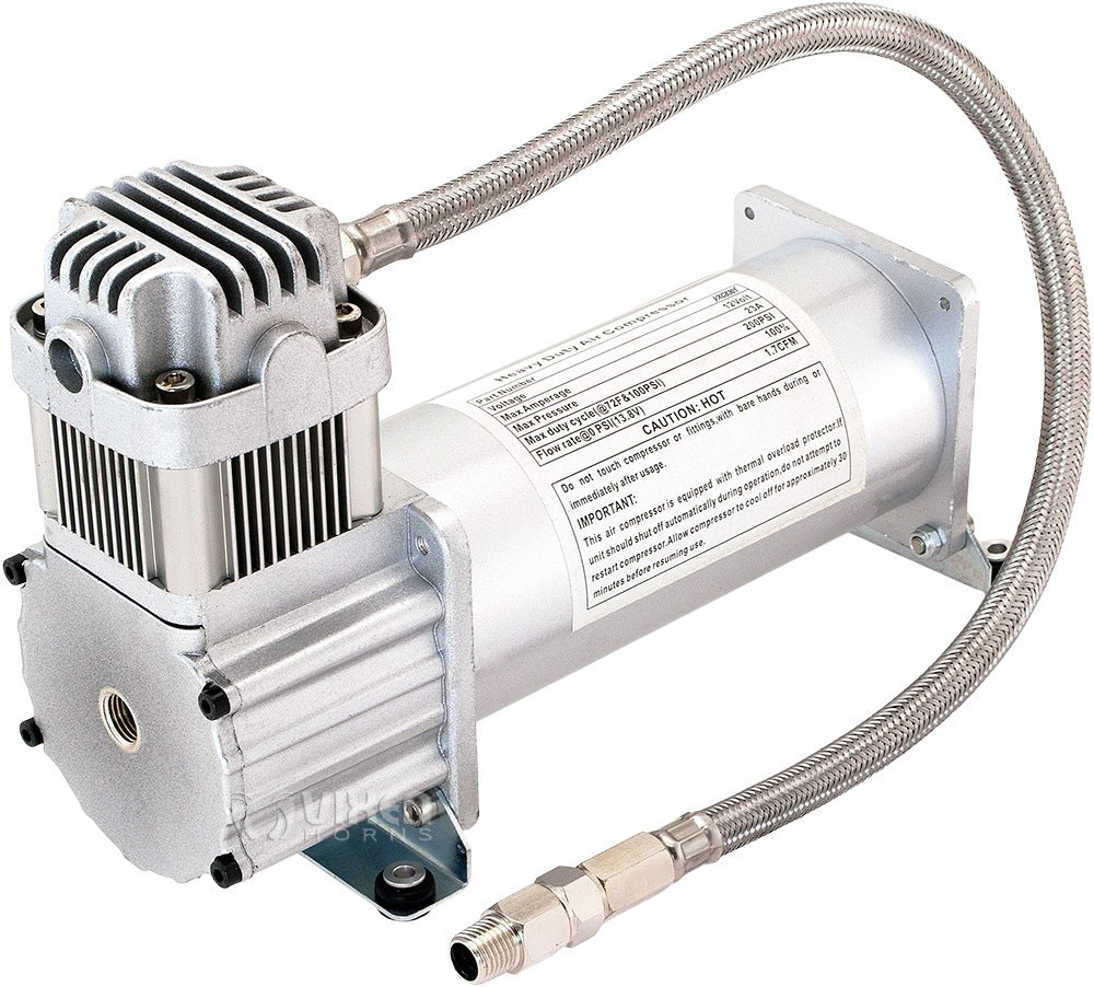 VIXEN HORNS VXO8315/4114B QUAD TRUMPET TRAIN AIR HORN BLACK WITH 1.5 GALLON TANK AND 200 PSI COMPRESSOR image 5