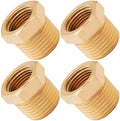 VIXEN HORNS VXA1238-4 1/2" NPT MALE TO 3/8" NPT FEMALE BRASS THREAD REDUCER FITTING (4 PACK) image 0