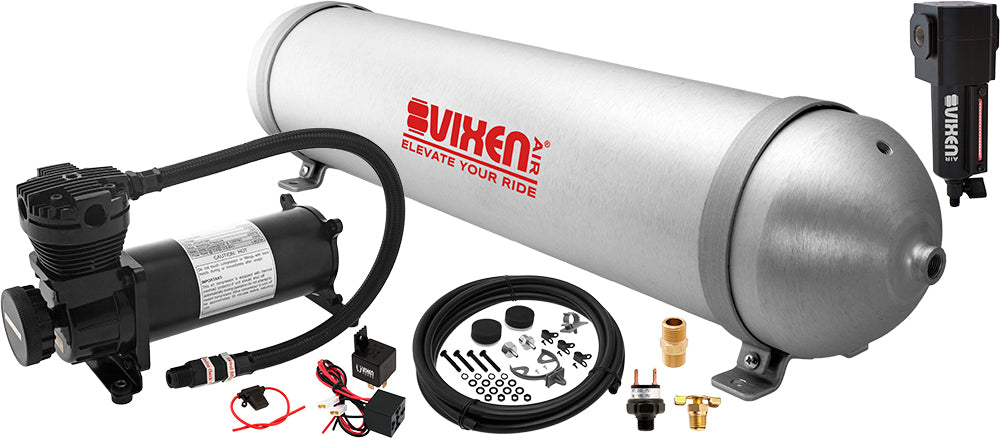 VIXEN AIR VXO4850BF 5 GALLON ALUMINUM AIR TANK WITH 200 PSI AIR COMPRESSOR ONBOARD AIR SYSTEM image 0