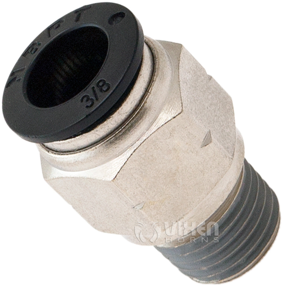 VIXEN HORNS VXA7314-10 1/4" NPT MALE PUSH TO CONNECT STRAIGHT PNEUMATIC FITTING FOR 3/8" OD HOSE (10 PACK) image 1