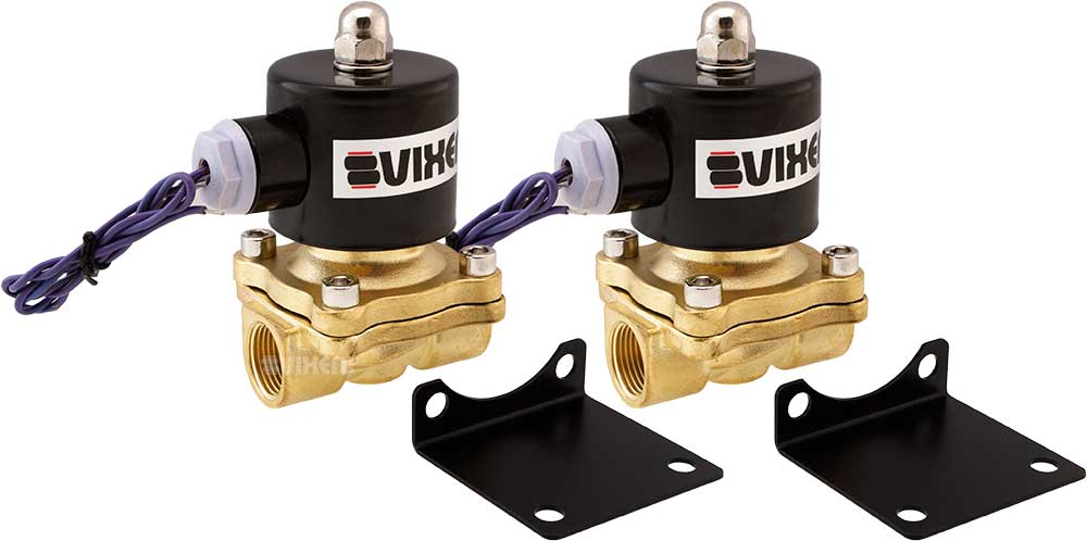 VIXEN AIR VXF2012-2 12V 1/2" NPT HIGH FLOW ELECTRIC AIR VALVE (2-PACK) image 0