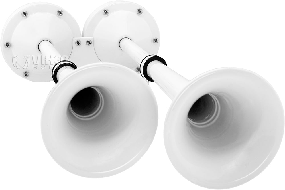 VIXEN HORNS VXH2112MAR-W/P MARINE GRADE STAINLESS STEEL ELECTRIC AIR HORN WITH COVERS WHITE image 3