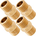 VIXEN AIR VXA3838-4 3/8" NPT MALE TO 3/8" NPT MALE STRAIGHT COUPLING (4 PACK) image 0