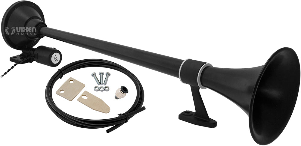VIXEN HORNS VXH1164B SEMI TRUCK SINGLE AIR HORN BLACK image 0