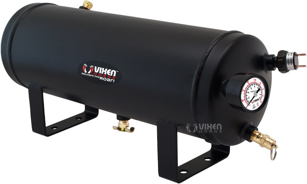 VIXEN HORNS VXO8715/4114 QUAD TRUMPET TRAIN AIR HORN CHROME PLATED WITH 1.5 GALLON TANK AND 150 PSI COMPRESSOR image 6