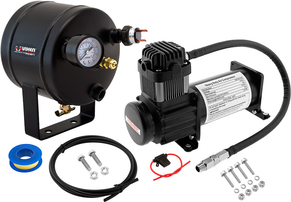 VIXEN HORNS VXO8105B 0.5 GALLON AIR TANK WITH 150 PSI AIR COMPRESSOR ONBOARD AIR SYSTEM image 0