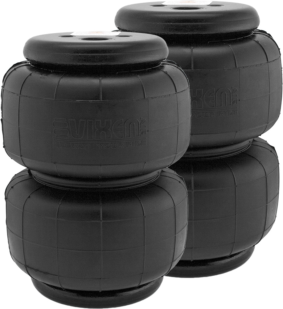 VIXEN AIR VXD2500SDP 1/2" NPT SINGLE AIR PORT SUSPENSION AIR SPRING/AIR BAG WITH INTERNAL BUMP STOP (DUAL PACK) image 0