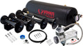 VIXEN HORNS VXO8325/4124B QUAD TRUMPET TRAIN AIR HORN BLACK WITH 2.5 GALLON TANK AND 200 PSI COMPRESSOR image 0
