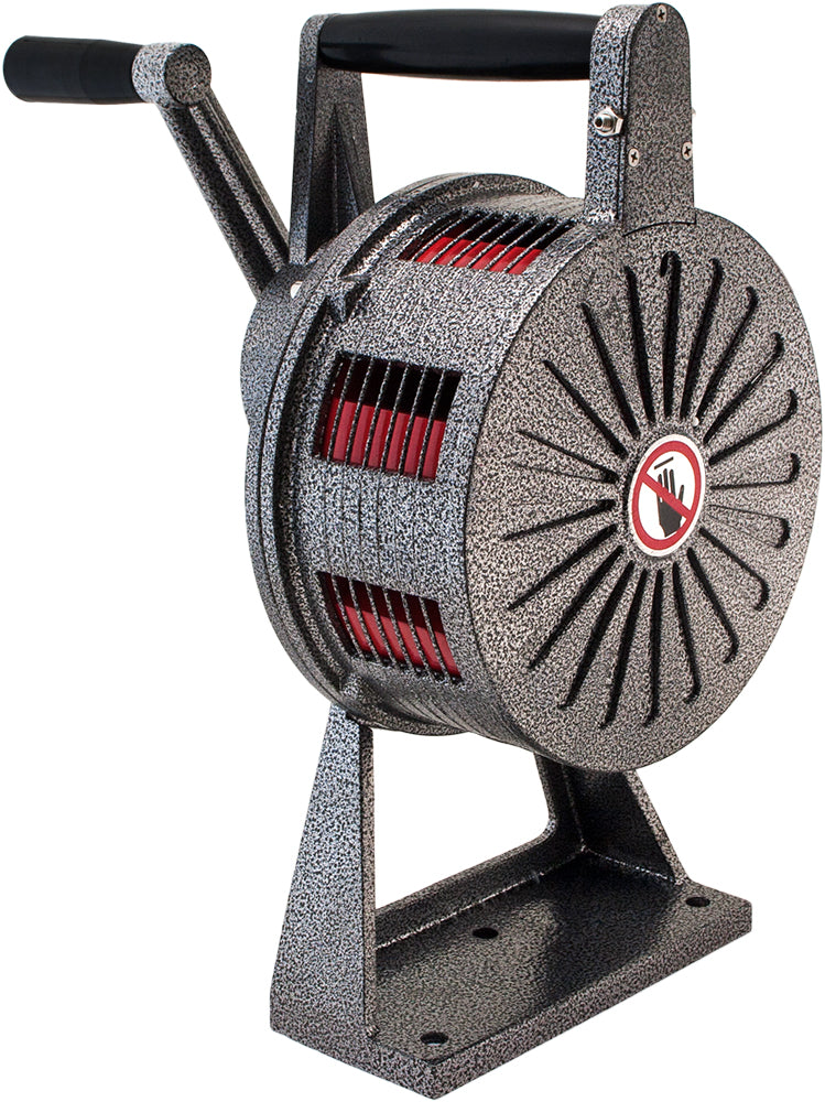VIXEN HORNS VXS-1200M HEAVY DUTY HAND CRANK ALARM AIR RAID SIREN GRAY image 0