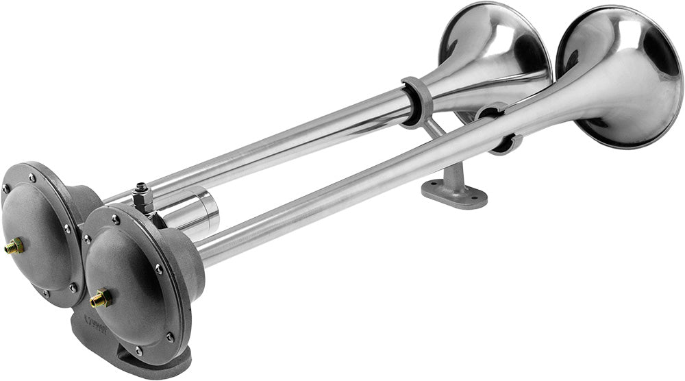 VIXEN HORNS VXH2190SS DUAL TRUMPET STAINLESS STEEL TRAIN AIR HORN CHROME COLOR image 2