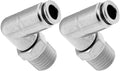 VIXEN AIR VXA2424-2 1/4" NPT MALE TO PUSH TO CONNECT (PTC) FOR 1/4" OD HOSE SWIVEL ELBOW (2 PACK) image 0