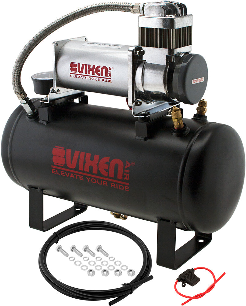 VIXEN AIR VXO8560 2 GALLON STEEL AIR TANK WITH 150 PSI AIR COMPRESSOR ONBOARD AIR SYSTEM image 1