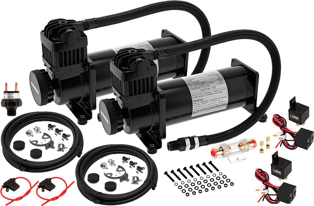 VIXEN HORNS VXC8301PROBDP 200 PSI AIR COMPRESSORS BLACK (Dual Pack) image 0