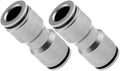 VIXEN AIR VXA8238-2 PUSH TO CONNECT (PTC) UNION STRAIGHT PNEUMATIC FITTING FOR 3/8" OD HOSES (2 PACK) image 0