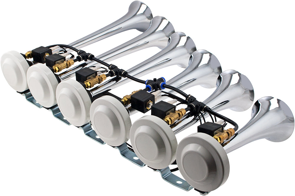 VIXEN HORNS VXH6810C 10-TUNE MUSICAL AIR HORN CHROME PLATED image 2