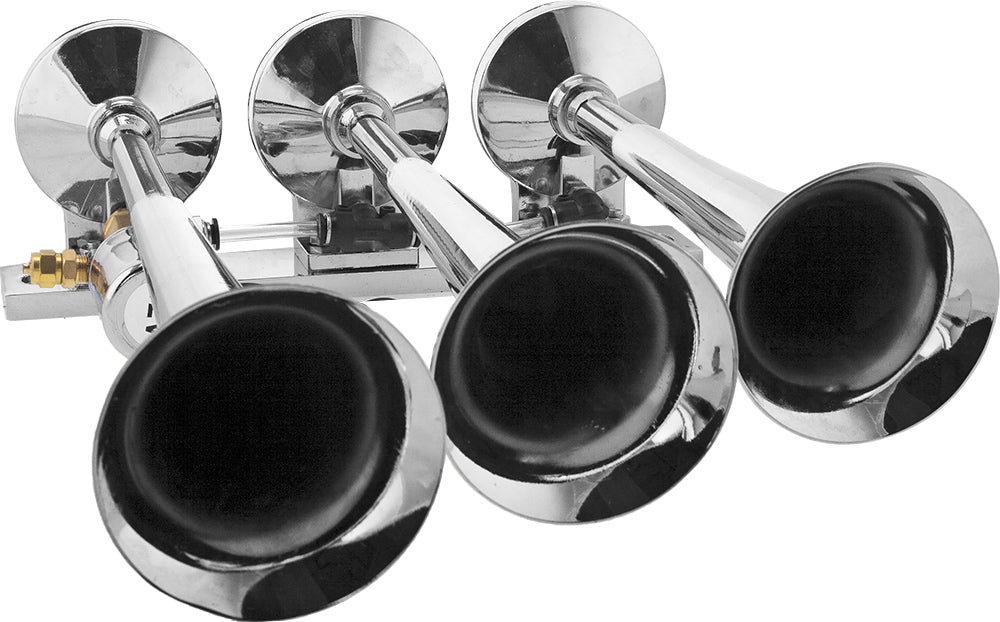 VIXEN HORNS VXH3118 TRIPLE TRUMPET TRAIN AIR HORN CHROME PLATED image 3