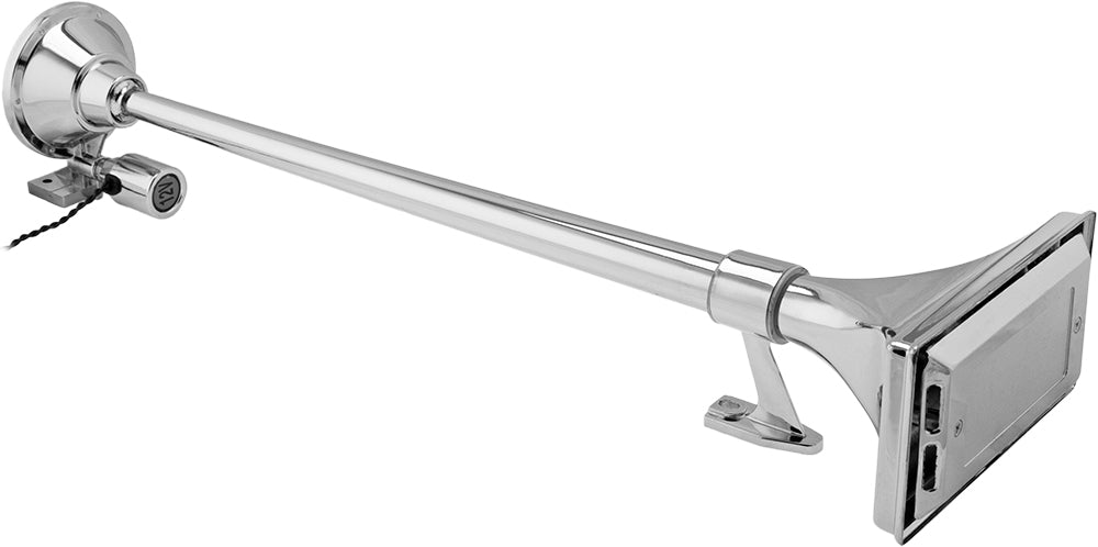 VIXEN HORNS VXO8330/1167C SINGLE TRUMPET TRAIN AIR HORN CHROME PLATED WITH 3 GALLON TANK AND 200 PSI COMPRESSOR image 1