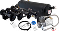 VIXEN HORNS VXO8815/4124B QUAD TRUMPET TRAIN AIR HORN BLACK WITH 1.5 GALLON TANK AND 150 PSI COMPRESSOR image 0