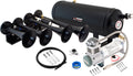 VIXEN HORNS VXO8315/4124B QUAD TRUMPET TRAIN AIR HORN BLACK WITH 1.5 GALLON TANK AND 200 PSI COMPRESSOR image 0