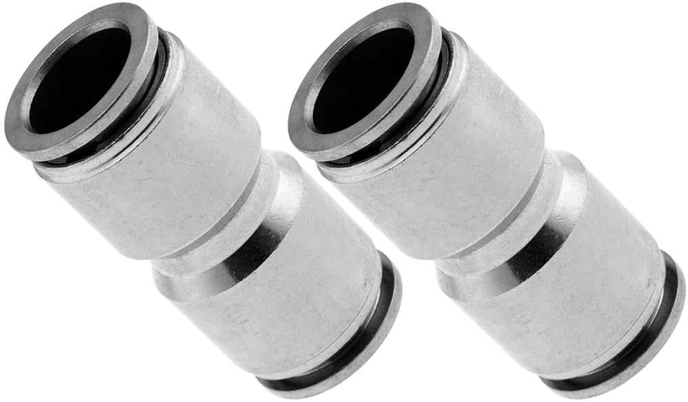VIXEN AIR VXA8212-2 PUSH TO CONNECT (PTC) UNION STRAIGHT PNEUMATIC FITTING FOR 1/2" OD HOSES (2 PACK) image 0