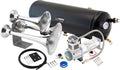 VIXEN HORNS VXO8330/3318 TRIPLE TRUMPET TRAIN AIR HORN CHROME PLATED WITH 3 GALLON TANK AND 200 PSI COMPRESSOR image 0