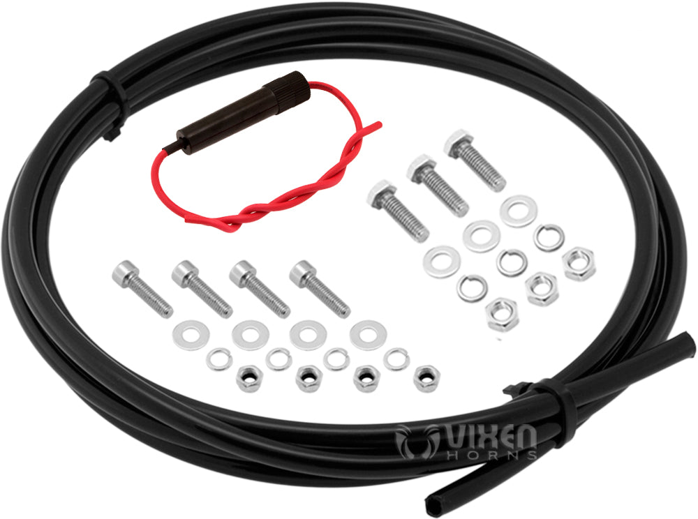 VIXEN HORNS VXO8210/4124B/P QUAD TRUMPET TRAIN AIR HORN WITH COVERS BLACK, 1 GALLON TANK AND 150 PSI COMPRESSOR image 9