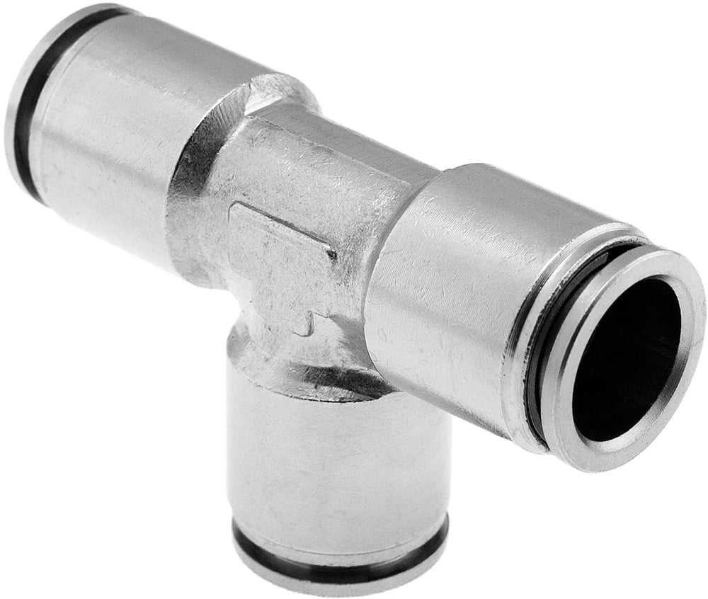 VIXEN AIR VXA8312-2 PUSH TO CONNECT (PTC) UNION TEE PNEUMATIC FITTING FOR 1/2" OD HOSES (2 PACK) image 1