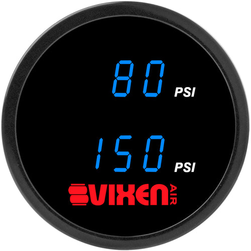 VIXEN AIR VXA9220BD 2" DUAL DISPLAY DIGITAL AIR PRESSURE GAUGE image 0