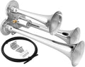 VIXEN HORNS VXH3114LC TRIPLE TRUMPET TRAIN AIR HORN CHROME PLATED image 0