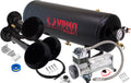 VIXEN HORNS VXO8325/3114B TRIPLE TRUMPET TRAIN AIR HORN BLACK WITH 2.5 GALLON TANK AND 200 PSI COMPRESSOR image 0