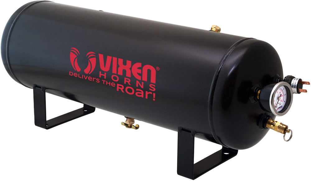 VIXEN HORNS VXO8325B/4124B QUAD TRUMPET TRAIN AIR HORN BLACK WITH 2.5 GALLON TANK AND 200 PSI COMPRESSOR image 7