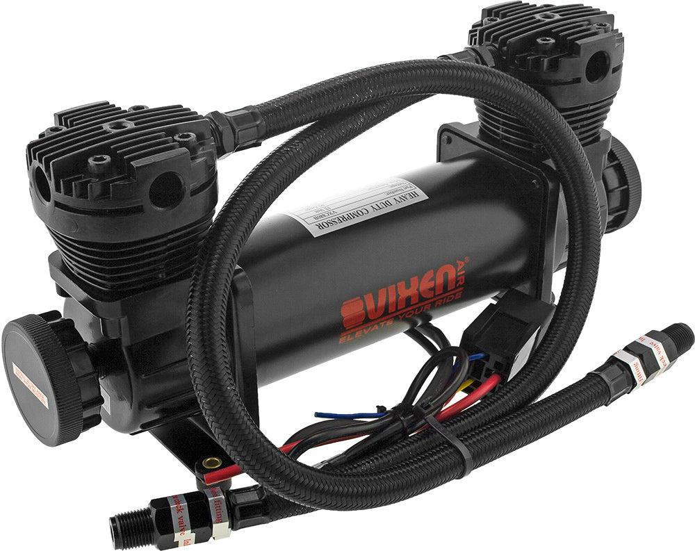 VIXEN AIR VXO8841DB 4 GALLON STEEL AIR TANK WITH DUAL CYLINDER 300 PSI AIR COMPRESSOR ONBOARD AIR SYSTEM image 1