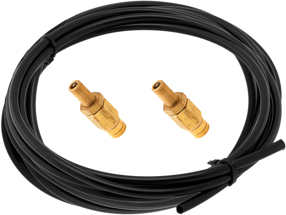 VIXEN AIR VXK8301 1/4" OD NYLON PLASTIC HOSE 20 FEET W/ SCHRADER VALVE PTC FOR 1/4" OD AIR LINE image 0