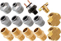 VIXEN AIR VXK1236 SET OF FITTINGS FOR FOUR 1/2" NPT AIR VALVES USING 1/2" AND 1/4" OD AIR LINES, PRESSURE SWITCH INCLUDED image 0