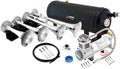 VIXEN HORNS VXO8315/4124C QUAD TRUMPET TRAIN AIR HORN CHROME PLATED WITH 1.5 GALLON TANK AND 200 PSI COMPRESSOR image 0