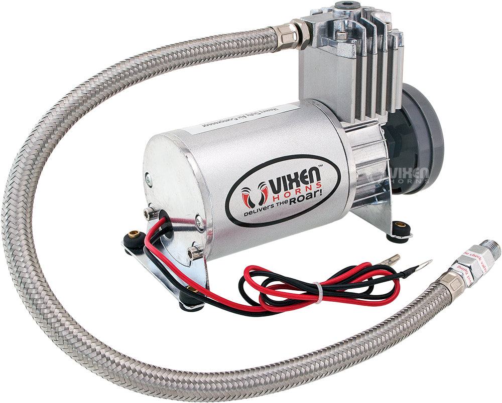 VIXEN HORNS VXO8815/3118 TRIPLE TRUMPET TRAIN AIR HORN CHROME PLATED WITH 1.5 GALLON TANK AND 150 PSI COMPRESSOR image 6