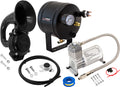 VIXEN HORNS VXO8705/1101 SINGLE TRUMPET SNAIL AIR HORN BLACK WITH 0.5 GALLON TANK AND 150 PSI COMPRESSOR image 0