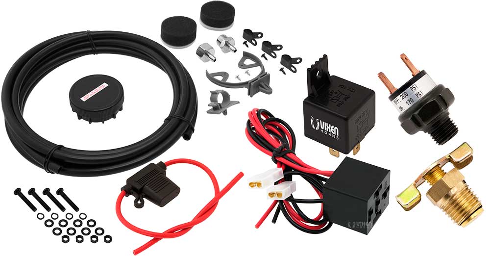 VIXEN AIR VXO4830B 3 GALLON ALUMINUM AIR TANK WITH 200 PSI AIR COMPRESSOR ONBOARD AIR SYSTEM image 8