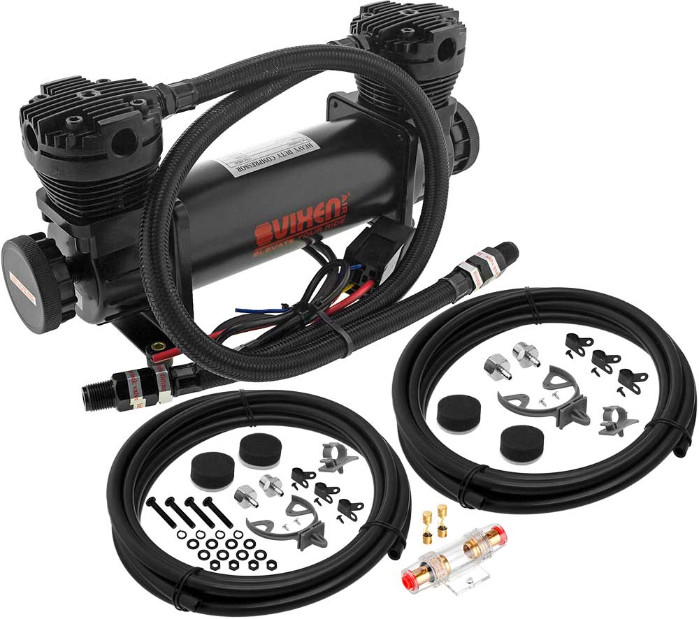 VIXEN AIR VXC880B 300 PSI DUAL CYLINDER VORTEXX AIR COMPRESSOR BLACK image 0