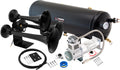 VIXEN HORNS VXO8330/3318B TRIPLE TRUMPET TRAIN AIR HORN BLACK WITH 3 GALLON TANK AND 200 PSI COMPRESSOR image 0