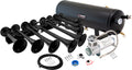 VIXEN HORNS OCTOPOD™ VXO8330/8124XB OCTO TRUMPET TRAIN AIR HORN BLACK WITH 3 GALLON TANK AND 200 PSI COMPRESSOR image 0