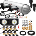 VIXEN AIR VXX1208GW/4850DBF AIR SUSPENSION KIT FOR TRUCK/CAR BAG/AIR RIDE/SPRING. ON BOARD SYSTEM, DUAL 200PSI COMPRESSOR, 5 GALLON ALUMINUM TANK image 0