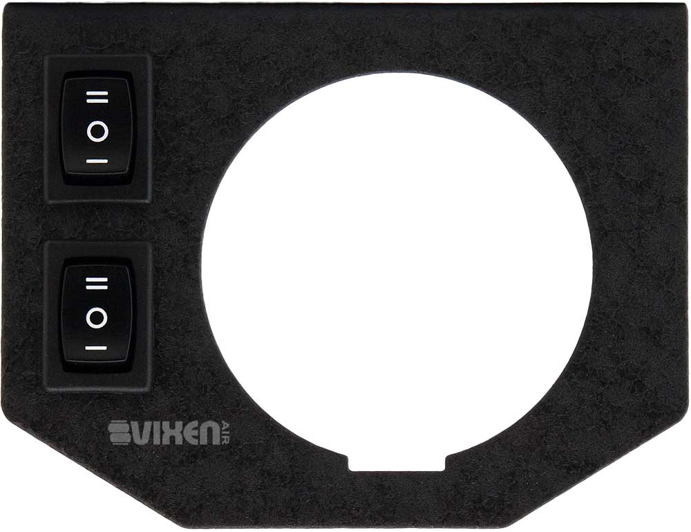 VIXEN AIR VXF1GP2RKW 2″ DUAL NEEDLE AIR PRESSURE GAUGE METAL DASH PANEL WITH TWO SWITCHES WHITE image 4